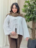 مانتو چهارخونه جلو بند کد 4968 - تصویر 9