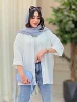 مانتو تک جیب مانلی کد 6653 - تصویر 4
