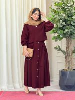ست شومیز جلوبسته و دامن کد 6592