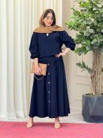 ست شومیز جلوبسته و دامن کد 6592 - تصویر 13