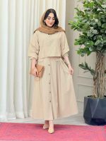 ست شومیز جلوبسته و دامن کد 6592 - تصویر 22