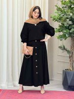 ست شومیز جلوبسته و دامن کد 6592 - تصویر 10