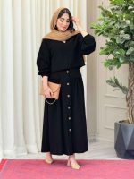 ست شومیز جلوبسته و دامن کد 6592 - تصویر 17