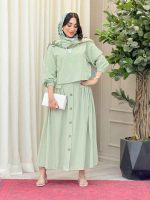 ست شومیز جلوبسته و دامن کد 6592 - تصویر 3