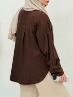 شومیز یقه دو دکمه تک جیب کد 6670 - تصویر 5