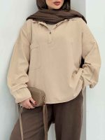 شومیز یقه دو دکمه تک جیب کد 6670 - تصویر 4