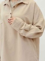 شومیز یقه دو دکمه تک جیب کد 6670 - تصویر 13