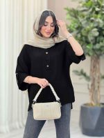 مانتو دو دکمه بغل چاک کد 6684 - تصویر 6