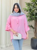 مانتو دو دکمه بغل چاک کد 6684 - تصویر 16