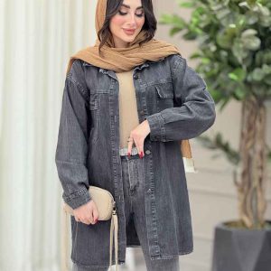 مانتو جین دو جیب پاکتی آنیسا کد 6712