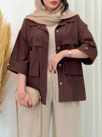 مانتو دو جیب آلیس کد 6675 - تصویر 10