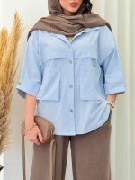 مانتو دو جیب آلیس کد 6675 - تصویر 17