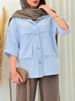 مانتو دو جیب آلیس کد 6675 - تصویر 8