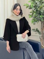 مانتو آستین پاکتی جیب نما ترگل کد 6690 - تصویر 8