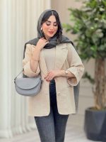 مانتو آستین پاکتی جیب نما ترگل کد 6690