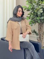 شومیز آستین پاکتی آذر کد 6654 - تصویر 15