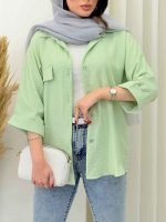 شومیز آستین پاکتی آذر کد 6654 - تصویر 12