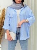 شومیز آستین پاکتی آذر کد 6654 - تصویر 21