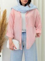 شومیز تک جیب درنا کد 6664 - تصویر 14