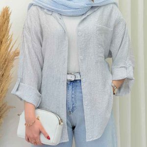 شومیز تک جیب درنا کد 6664