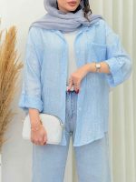 شومیز تک جیب درنا کد 6664 - تصویر 11