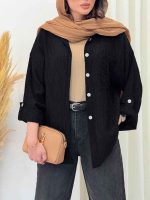 شومیز تک جیب درنا کد 6664 - تصویر 4