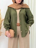 مانتو بغل سه دکمه گیتی کد 6716 - تصویر 3