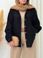 مانتو بغل سه دکمه گیتی کد 6716 - تصویر 5