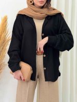 مانتو بغل سه دکمه گیتی کد 6716 - تصویر 10