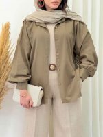 مانتو بغل سه دکمه گیتی کد 6716 - تصویر 12