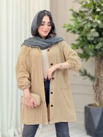 مانتو آستین گت چهار جیب کد 6691 - تصویر 7