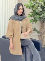مانتو آستین گت چهار جیب کد 6691 - تصویر 14