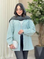 مانتو راه راه تک جیب مهلا کد 6365 - تصویر 14