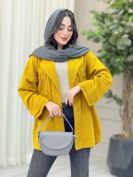 مانتو جیب پیله آستین پاگن بهنوش کد 6676 - تصویر 5