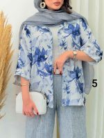 شومیز طرح دار آتنا کد 6728 - تصویر 12