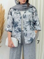 شومیز طرح دار آتنا کد 6728 - تصویر 5