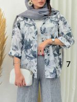 شومیز طرح دار آتنا کد 6728 - تصویر 14