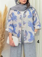شومیز طرح دار آتنا کد 6728 - تصویر 11