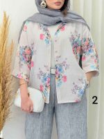 شومیز طرح دار آتنا کد 6728 - تصویر 9