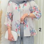 شومیز طرح دار آتنا کد 6728