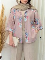 شومیز طرح دار آتنا کد 6728 - تصویر 3