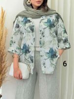 شومیز طرح دار آتنا کد 6728 - تصویر 7