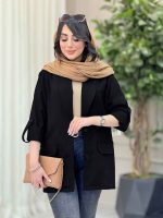 مانتو آستین پاگن جیب نما سادنا کد 6795 - تصویر 19