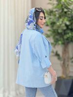 مانتو آستین پاگن جیب نما سادنا کد 6795 - تصویر 11