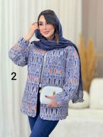 مانتو طرح دار مغزی دوزی 6730 - تصویر 11