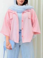 شومیز پیله دار جیب نما کد 6747 - تصویر 12