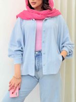 مانتو پانچ برش دار کد 6746 - تصویر 5