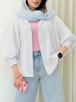مانتو پانچ برش دار کد 6746 - تصویر 21