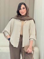 مانتو پانچ برش دار کد 6746 - تصویر 14