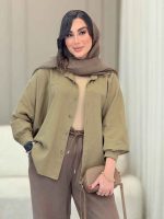 مانتو پانچ برش دار کد 6746 - تصویر 12